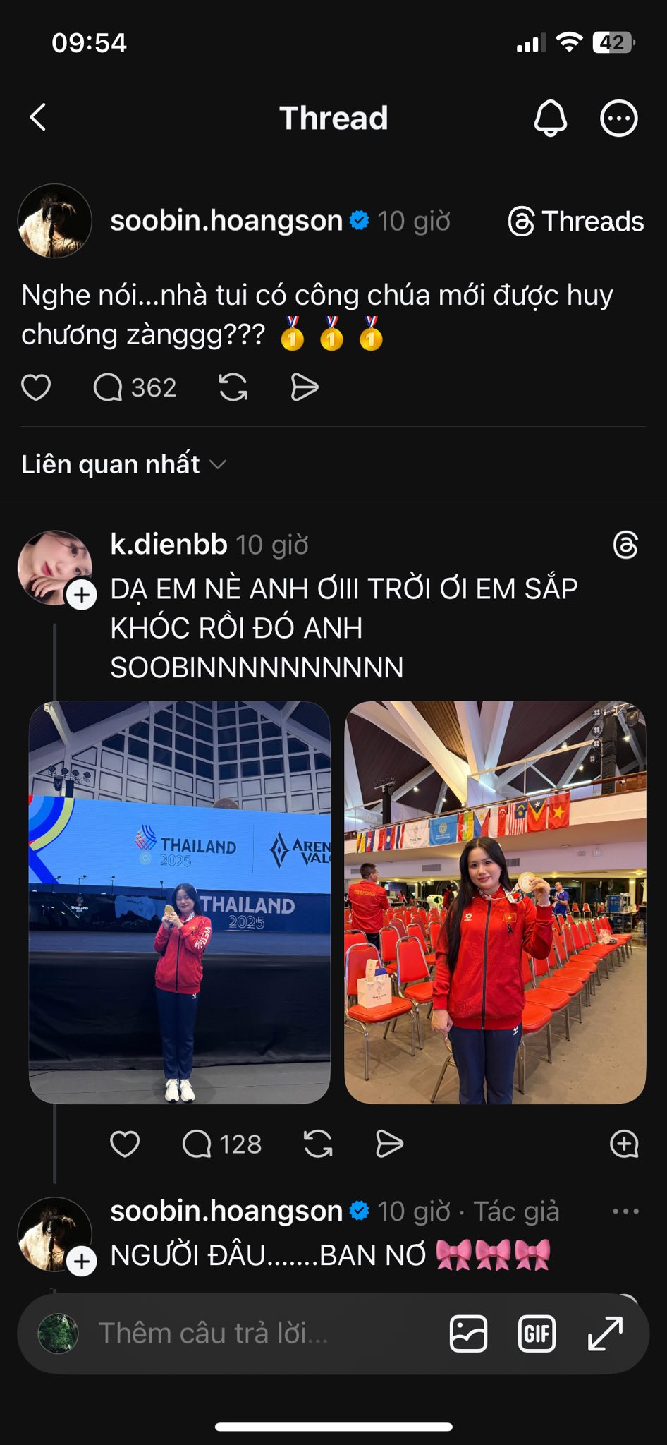 Fan girl th&agrave;nh c&ocirc;ng nhất l&uacute;c n&agrave;y l&agrave; ai: Gi&agrave;nh HCV SEA Games, vỡ &ograve;a bật kh&oacute;c v&igrave; được SOOBIN ch&uacute;c mừng- Ảnh 3.