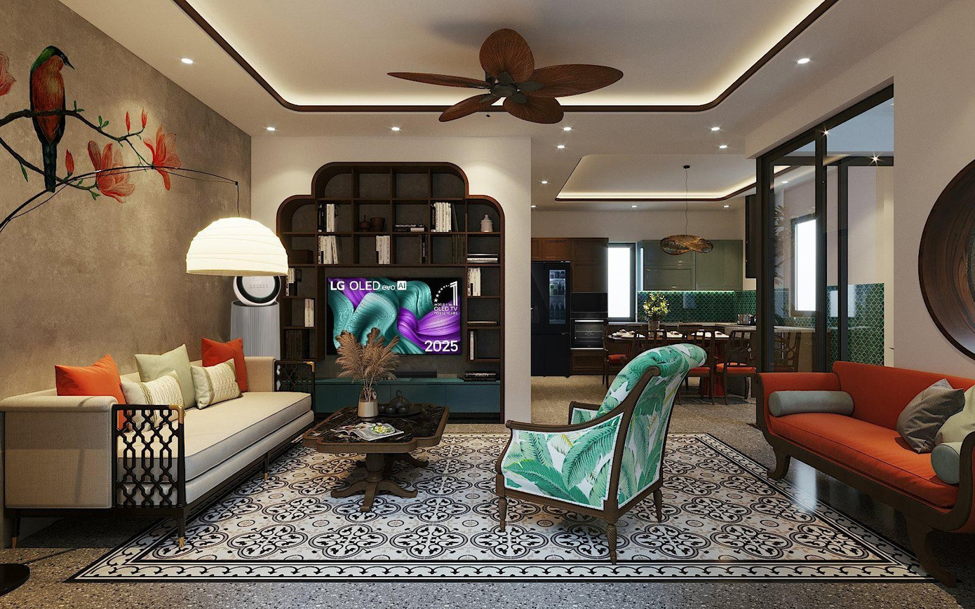 Biệt thự phong c&aacute;ch Indochine đương đại g&acirc;y 'thương nhớ'- Ảnh 1.