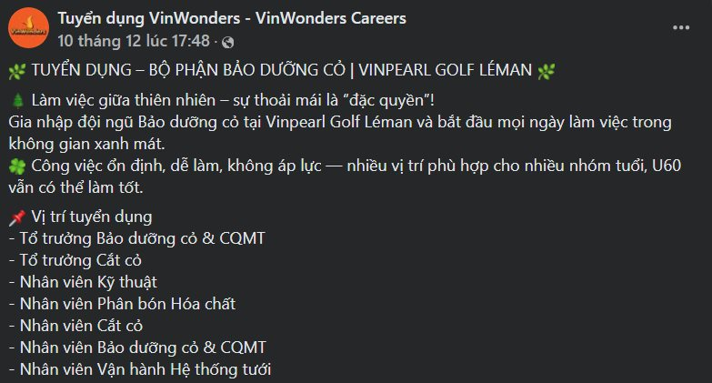 H&eacute; lộ mức lương người cắt cỏ s&acirc;n golf của tỷ ph&uacute; Phạm Nhật Vượng, U60 vẫn được nhận- Ảnh 1.