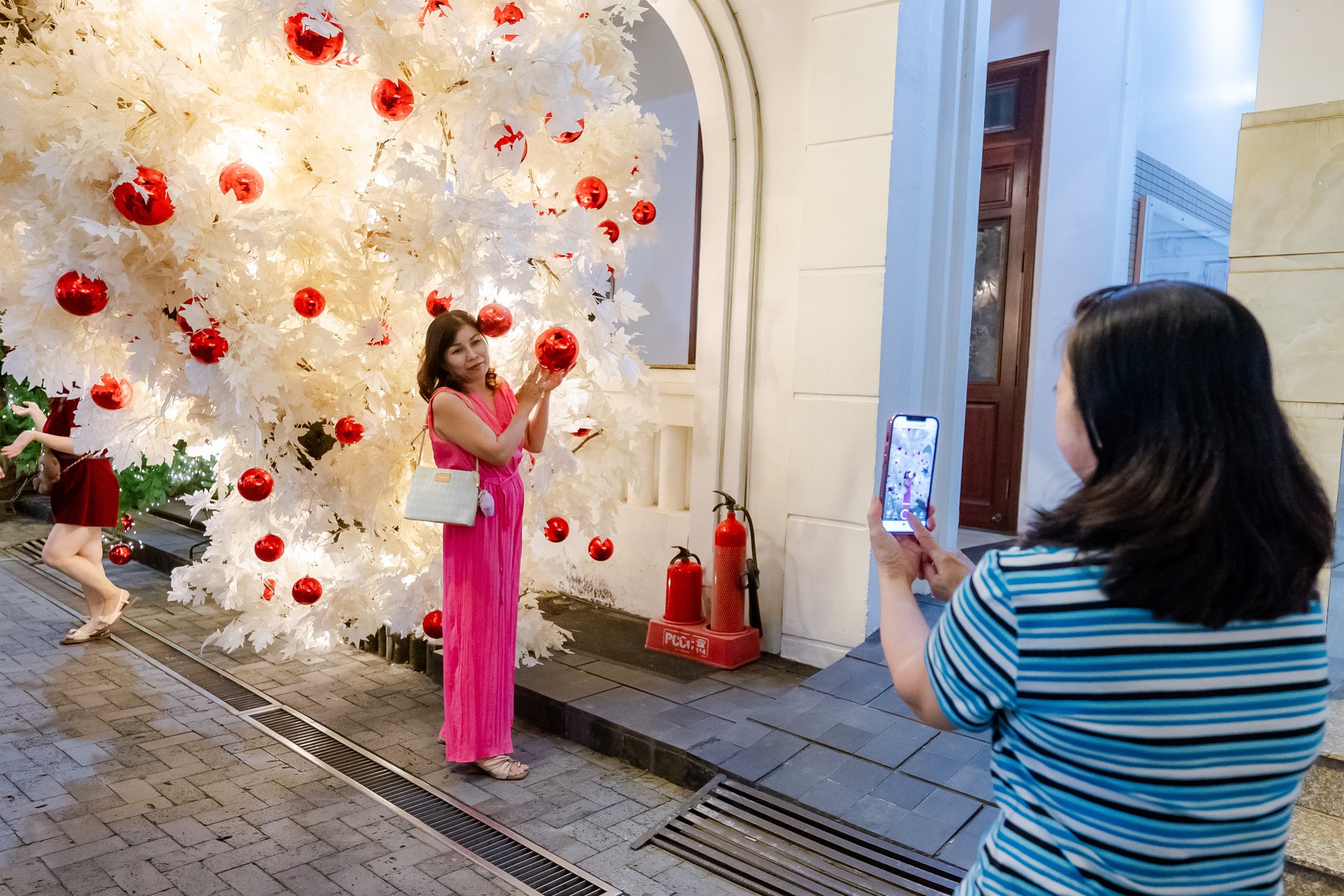 VIDEO: Nh&agrave; thờ ở TPHCM g&acirc;y "sốt" với h&agrave;ng chục c&acirc;y th&ocirc;ng Gi&aacute;ng sinh- Ảnh 12.