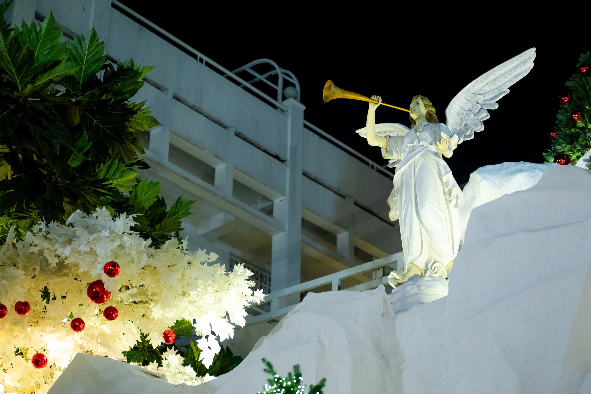 VIDEO: Nh&agrave; thờ ở TPHCM g&acirc;y "sốt" với h&agrave;ng chục c&acirc;y th&ocirc;ng Gi&aacute;ng sinh- Ảnh 21.