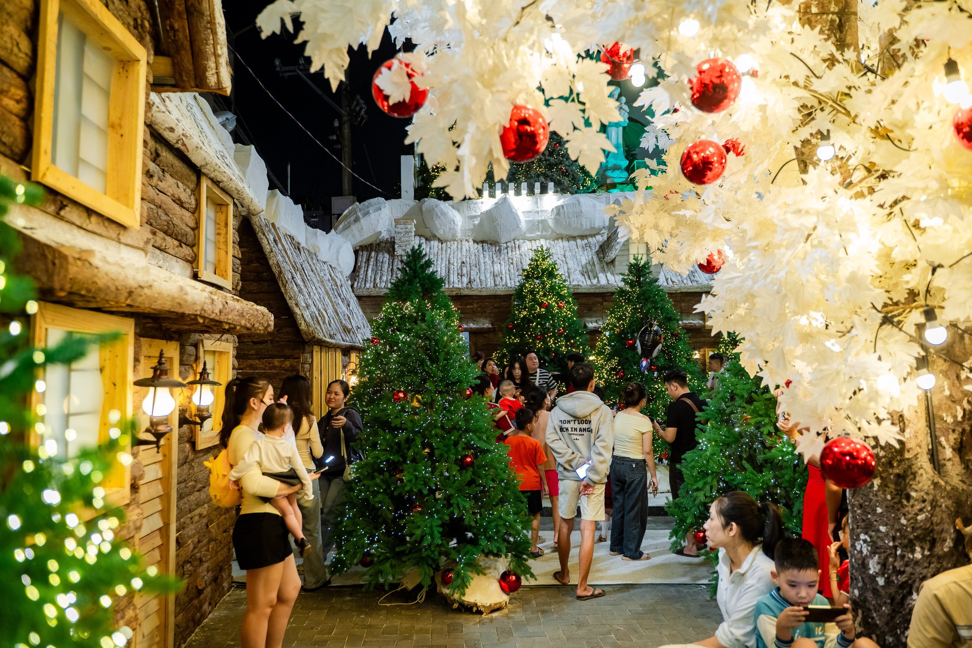 VIDEO: Nh&agrave; thờ ở TPHCM g&acirc;y "sốt" với h&agrave;ng chục c&acirc;y th&ocirc;ng Gi&aacute;ng sinh- Ảnh 8.