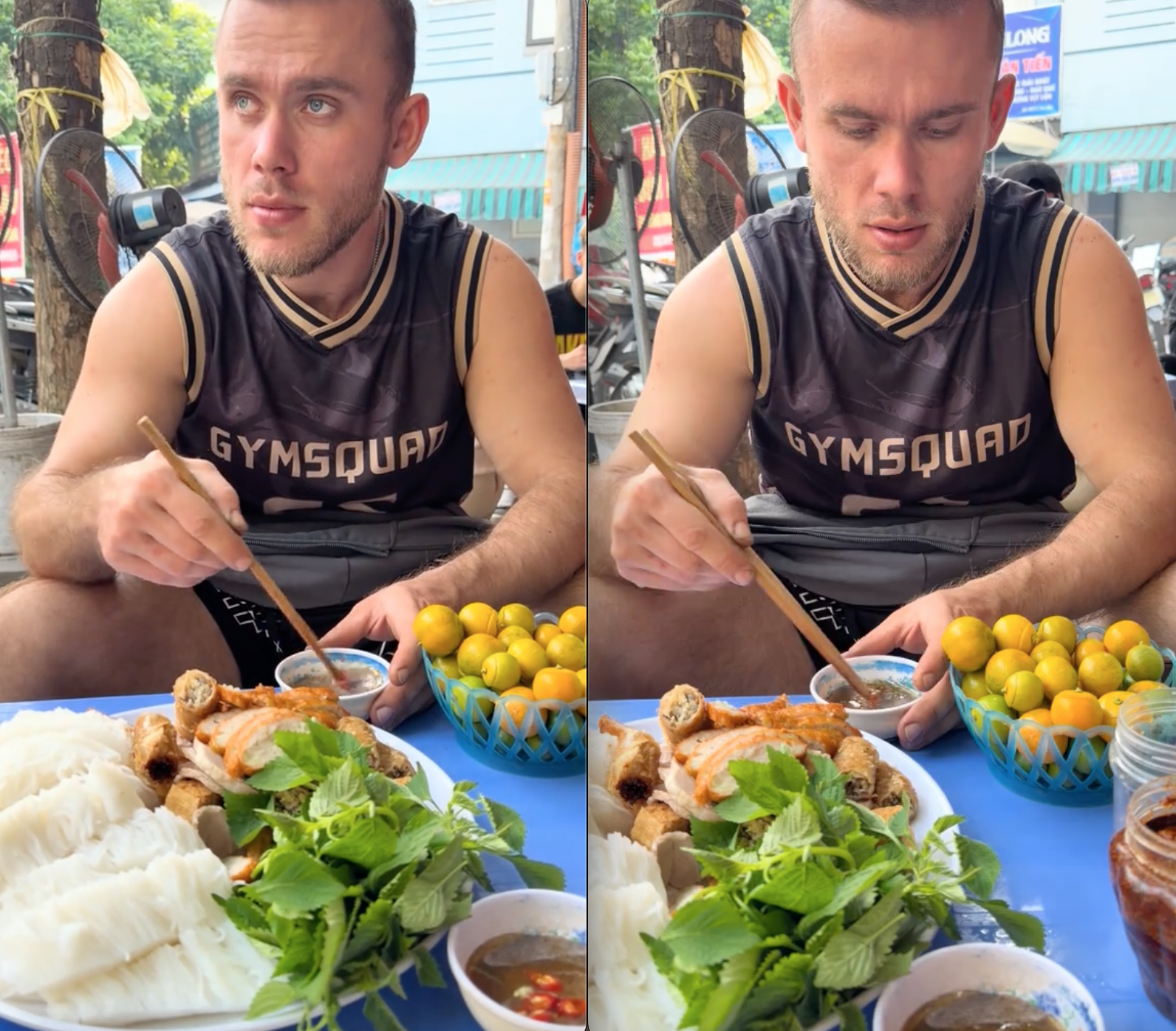 Kh&aacute;ch T&acirc;y tự cười ch&iacute;nh m&igrave;nh khi từng ch&ecirc; 1 m&oacute;n Việt nhưng sau đ&oacute; lại 