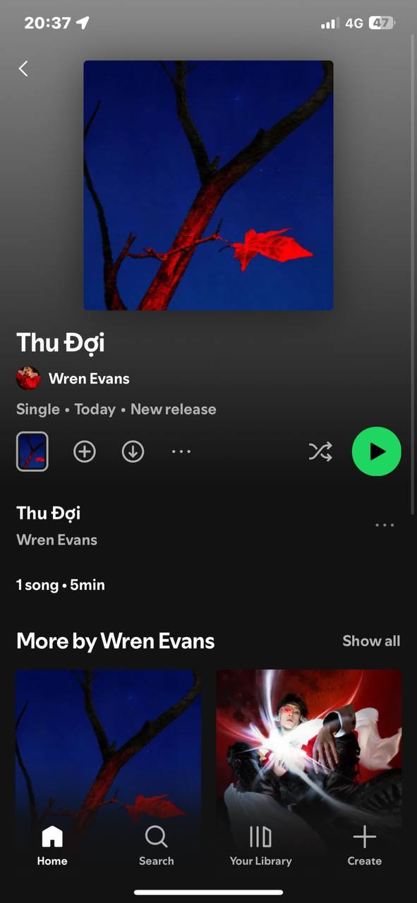 Wren Evans bất ngờ "ngoi lên" hậu bị tố ngoại tình vũ công, đăng rồi xoá vội 1 thứ trong đêm- Ảnh 1. Wren Evans bất ngờ "ngoi lên" hậu bị tố ngoại tình vũ công, đăng rồi xoá vội 1 thứ trong đêm- Ảnh 1.