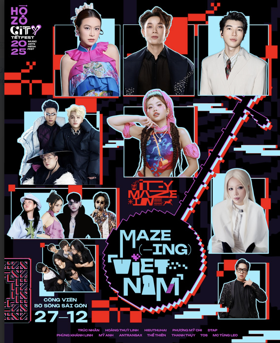 Mỹ T&acirc;m - SOOBIN - HIEUTHUHAI c&ugrave;ng d&agrave;n sao Việt đổ bộ HOZO CITY TẾT FEST 2025, sẵn s&agrave;ng khuấy đảo &ldquo;3 đ&ecirc;m kh&ocirc;ng ngủ&rdquo;- Ảnh 2.
