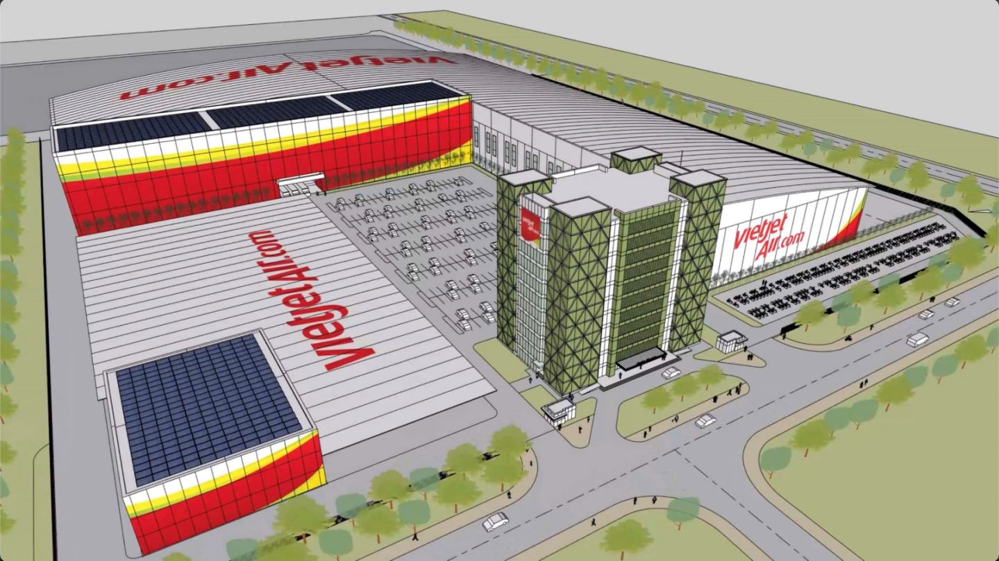 Vietjet cất n&oacute;c hangar chuẩn quốc tế, khai trương chuyến bay tới Cảng H&agrave;ng kh&ocirc;ng quốc tế Long Th&agrave;nh- Ảnh 2.