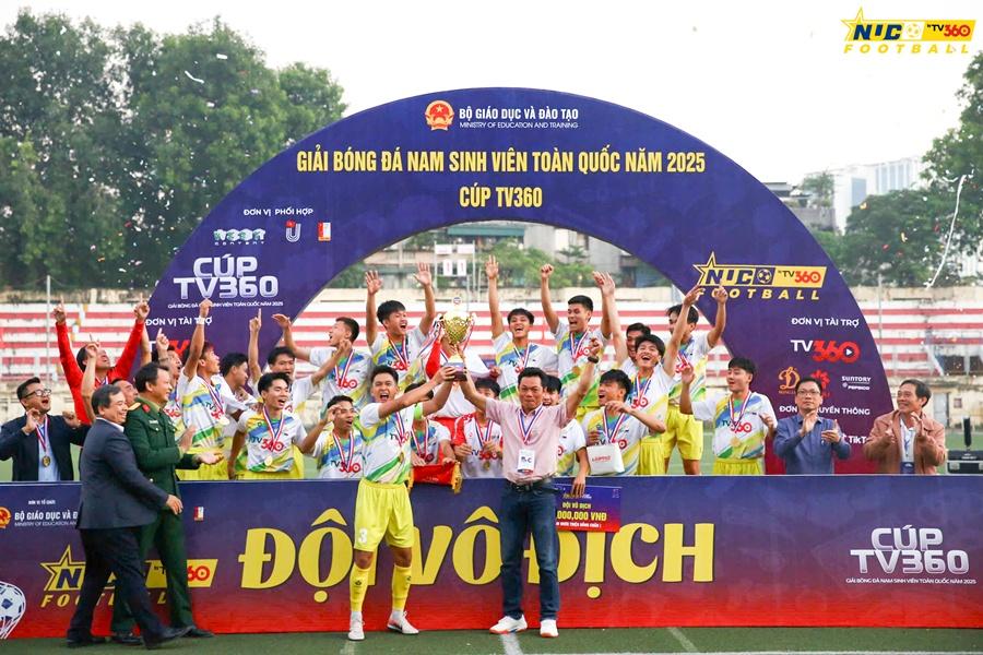 Đại học Huế vô địch sau loạt luân lưu nghẹt thở: Chung kết kịch tính nhất lịch sử Cúp TV360 2025- Ảnh 1. Đại học Huế vô địch sau loạt luân lưu nghẹt thở: Chung kết kịch tính nhất lịch sử Cúp TV360 2025- Ảnh 1.