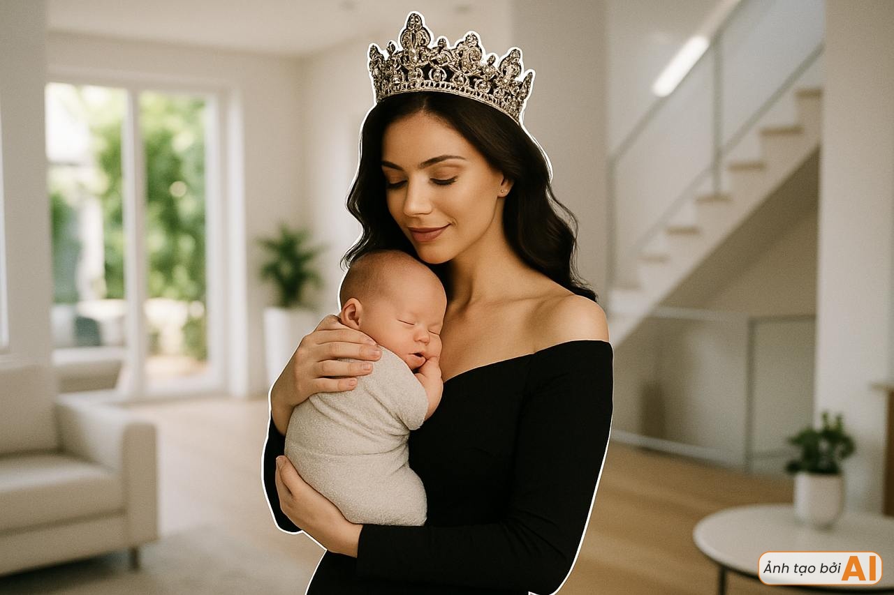 Á hậu của cuộc thi "chánh cung" mất tích bí ẩn, hoá ra vừa sinh quý tử đầu lòng!- Ảnh 1.