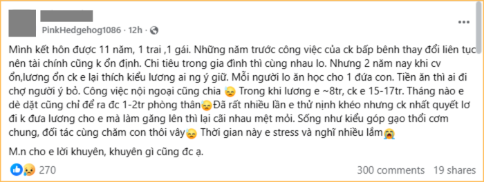Chồng từ chối đưa tiền, vợ bất lực: Ở chung nh&agrave; nhưng "mỗi người nu&ocirc;i 1 đứa con"- Ảnh 1.