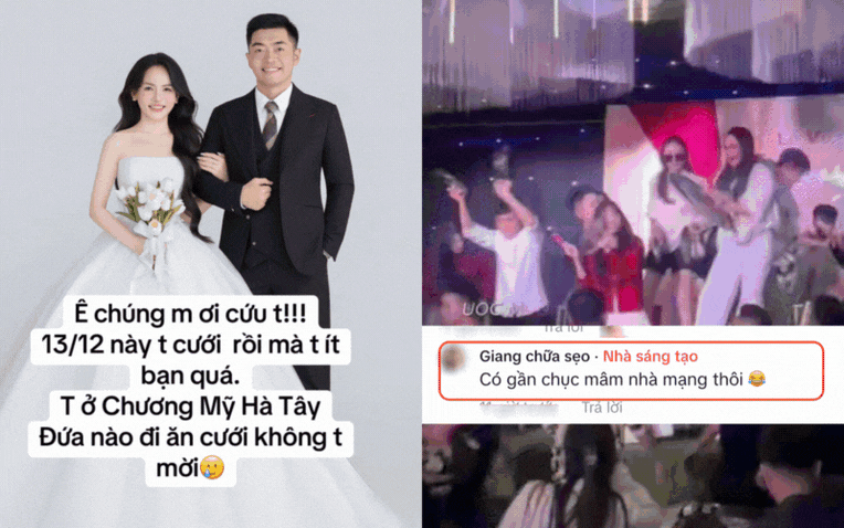 Độc lạ Chương Mỹ: C&ocirc; d&acirc;u l&ecirc;n mạng mời người lạ đến đ&aacute;m cưới, kết quả b&ecirc; cỗ mỏi tay, chắc chỉ Việt Nam mới c&oacute;!- Ảnh 1.