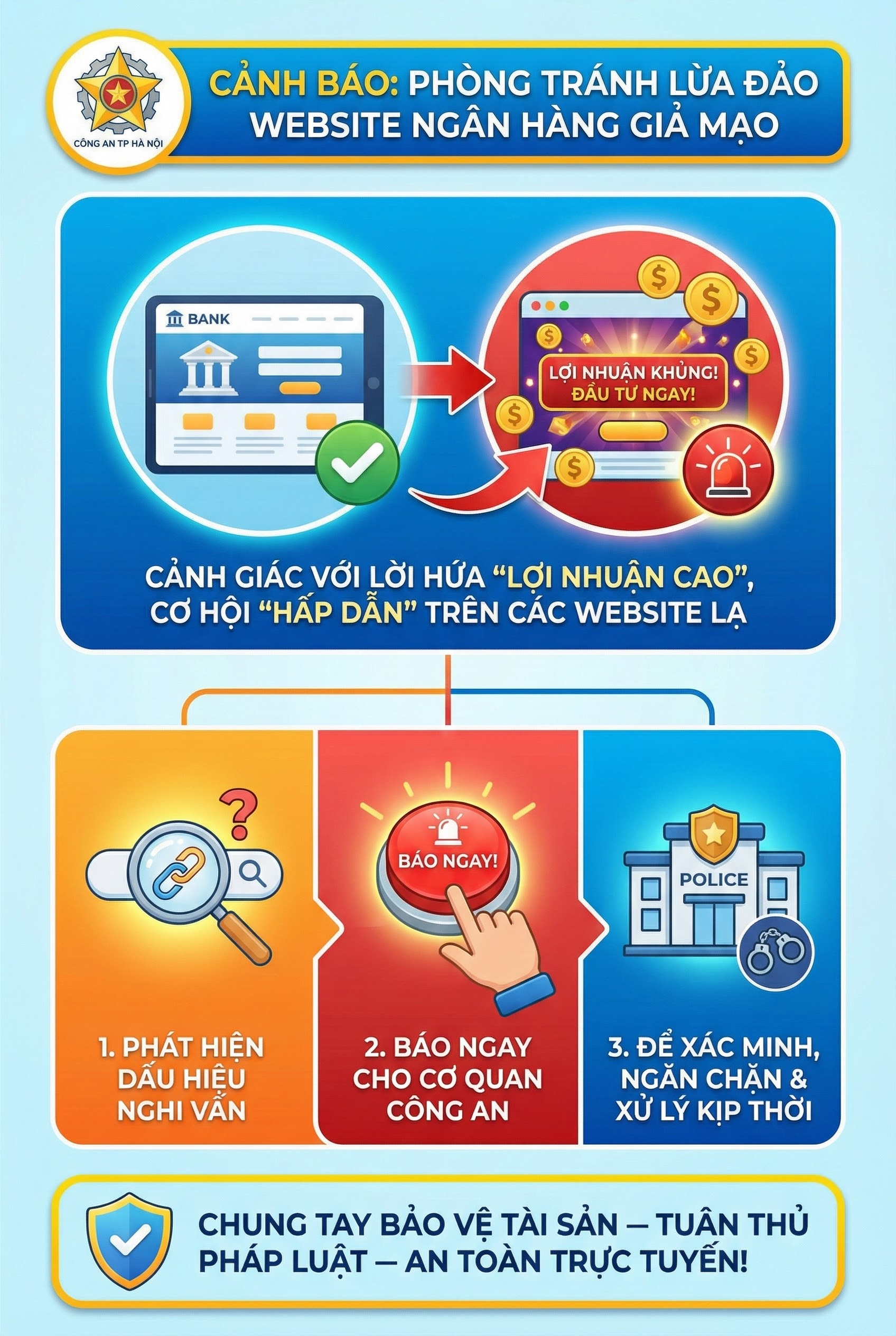 Công an cảnh báo gấp tất cả người dân khi truy cập website ngân hàng- Ảnh 1.