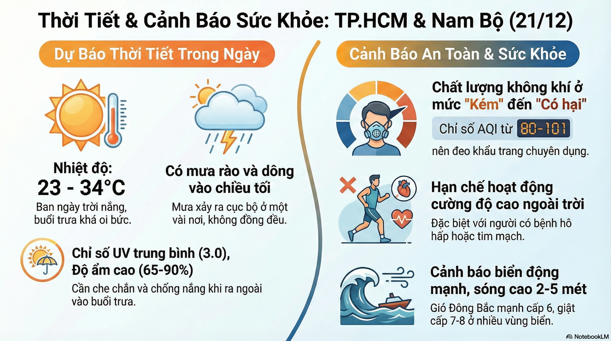 Dự b&aacute;o thời tiết h&ocirc;m nay, 21-12: Chất lượng kh&ocirc;ng kh&iacute; ở TPHCM kh&ocirc;ng tốt cho sức khỏe- Ảnh 2.