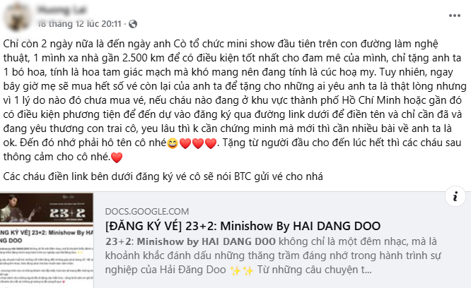 Nam thần Vbiz b&aacute;n v&eacute; fanmeeting ế ẩm, đến mức phải để mẹ giải cứu?- Ảnh 2.