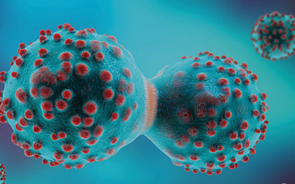 H&igrave;nh ảnh m&ocirc; tả sự ph&acirc;n chia của tế b&agrave;o ung thư (Ảnh: iStock)