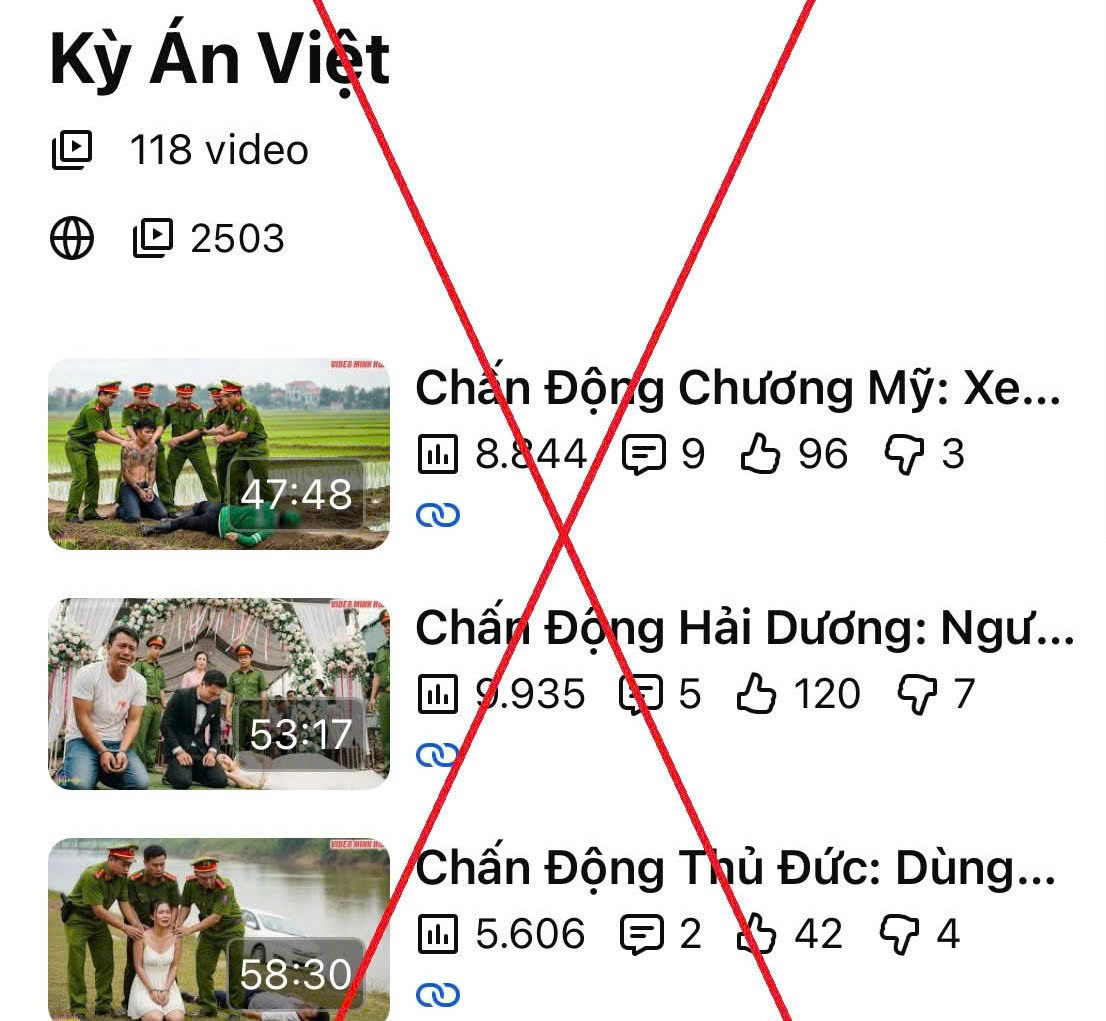 C&ocirc;ng an H&agrave; Nội cảnh b&aacute;o loạt video &ldquo;kỳ &aacute;n chấn động&rdquo; h&uacute;t triệu view tr&ecirc;n YouTube- Ảnh 1.