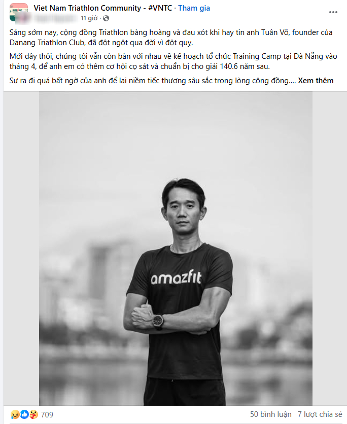 MXH b&agrave;ng ho&agrave;ng tin Founder Danang Triathlon Club đột ngột qua đời v&igrave; đột quỵ: BS n&oacute;i bệnh đang trẻ h&oacute;a, lối sống người trẻ cần thay đổi 6 điều- Ảnh 1.