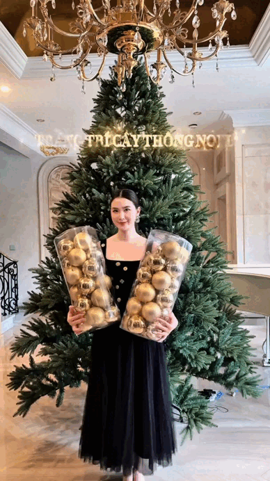 Nh&agrave; gi&agrave;u chơi Noel kiểu g&igrave;? Lộ diện c&acirc;y th&ocirc;ng của 1 ph&uacute; b&agrave; "giữ chuỗi đầu tư khủng", đẹp kh&ocirc;ng đối thủ- Ảnh 1.