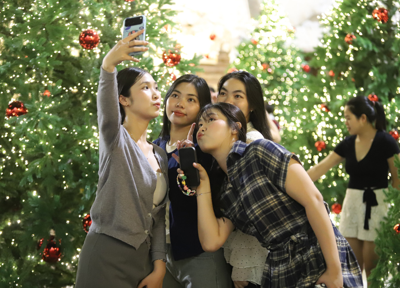 Bạn trẻ rạng rỡ check-in với h&agrave;ng th&ocirc;ng Noel lung linh, huyền ảo- Ảnh 18.
