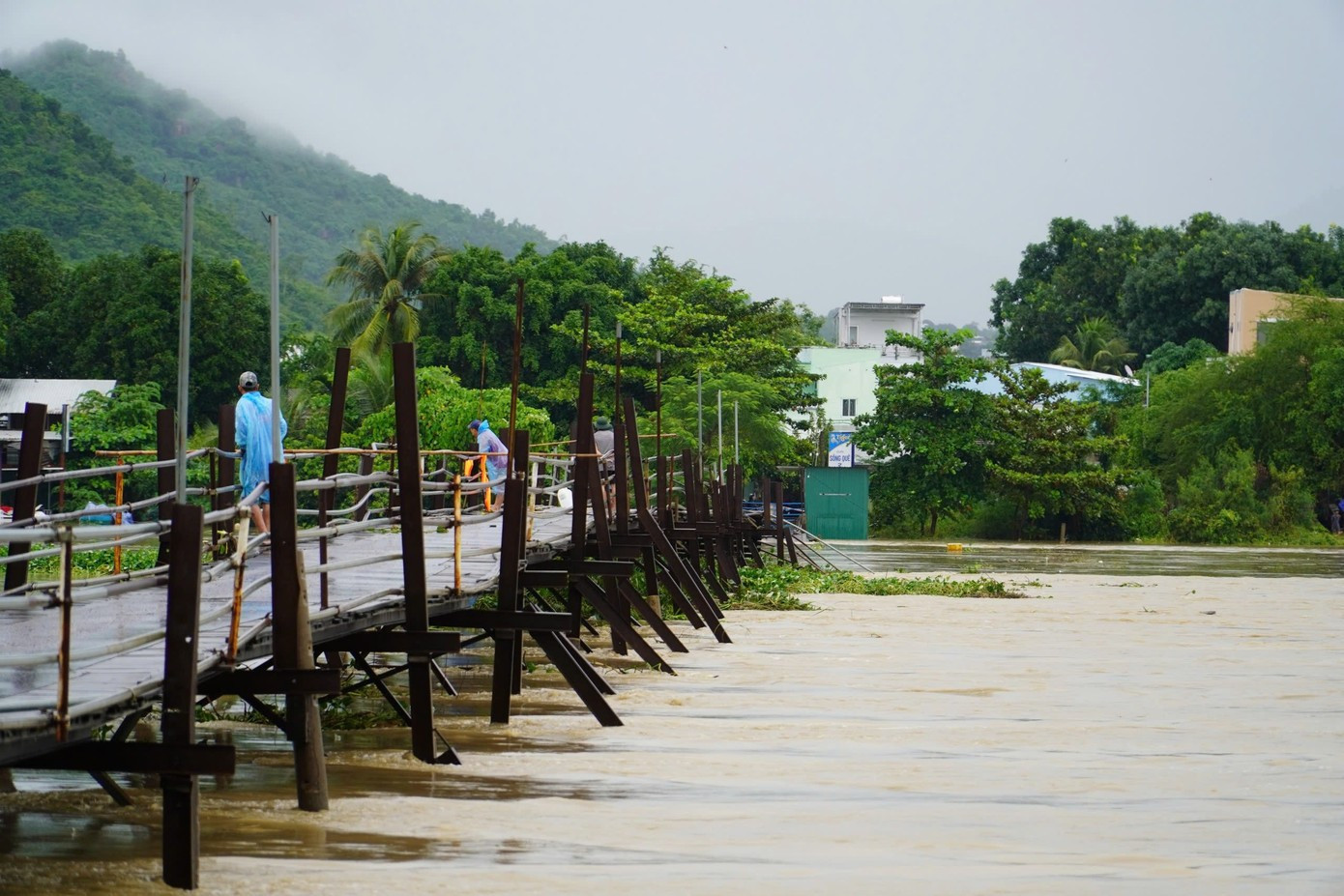 Kh&aacute;nh H&ograve;a: Hơn 130 học sinh đến trường bằng ca n&ocirc; sau sự cố tr&ocirc;i cầu gỗ Ph&uacute; Kiểng- Ảnh 2.