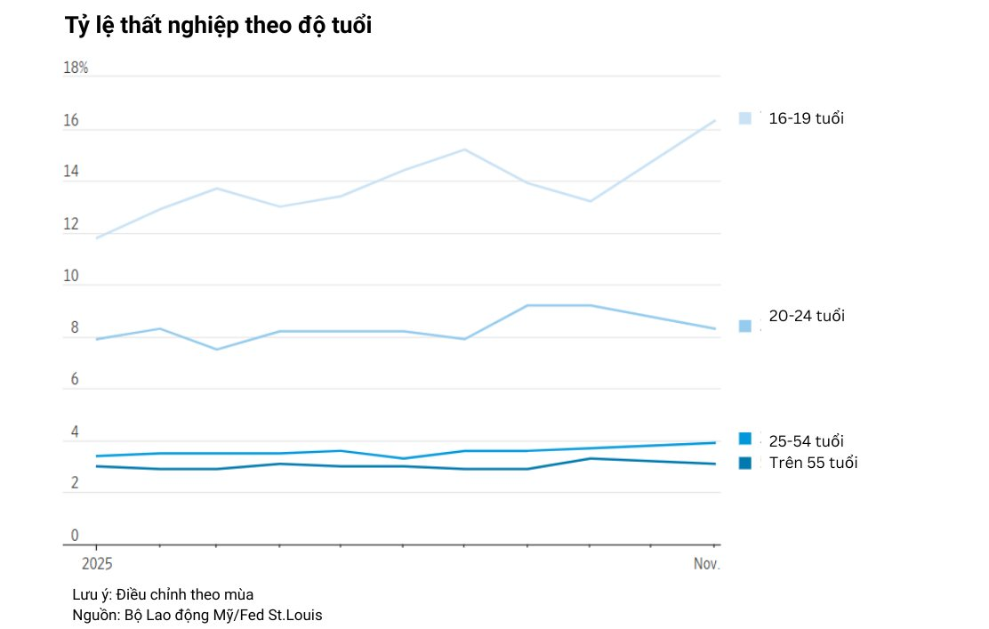 Buồn của nền kinh tế lớn nhất thế giới: Xuất hiện t&iacute;n hiệu cảnh b&aacute;o trong thị trường lao động, dự đo&aacute;n năm 2026 kh&oacute; khăn hơn- Ảnh 4.