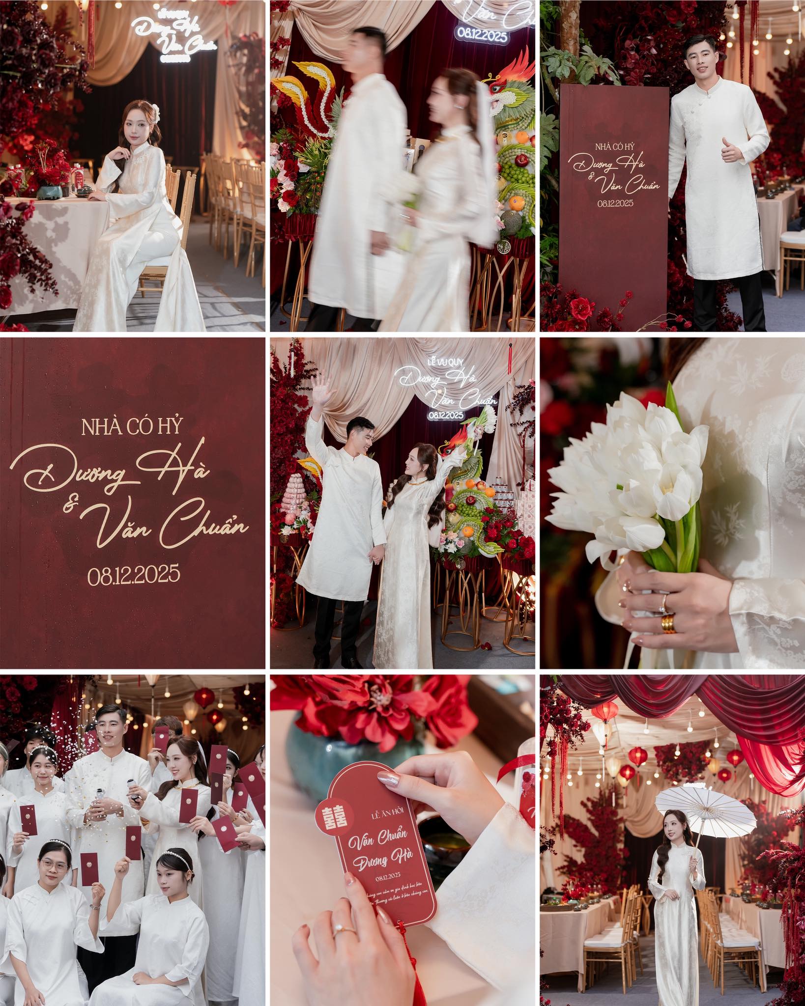 Thủ m&ocirc;n U23 Việt Nam l&agrave;m lễ ăn hỏi thạc sĩ hơn 3 tuổi, visual c&ocirc; d&acirc;u s&aacute;ng bừng, chuẩn 