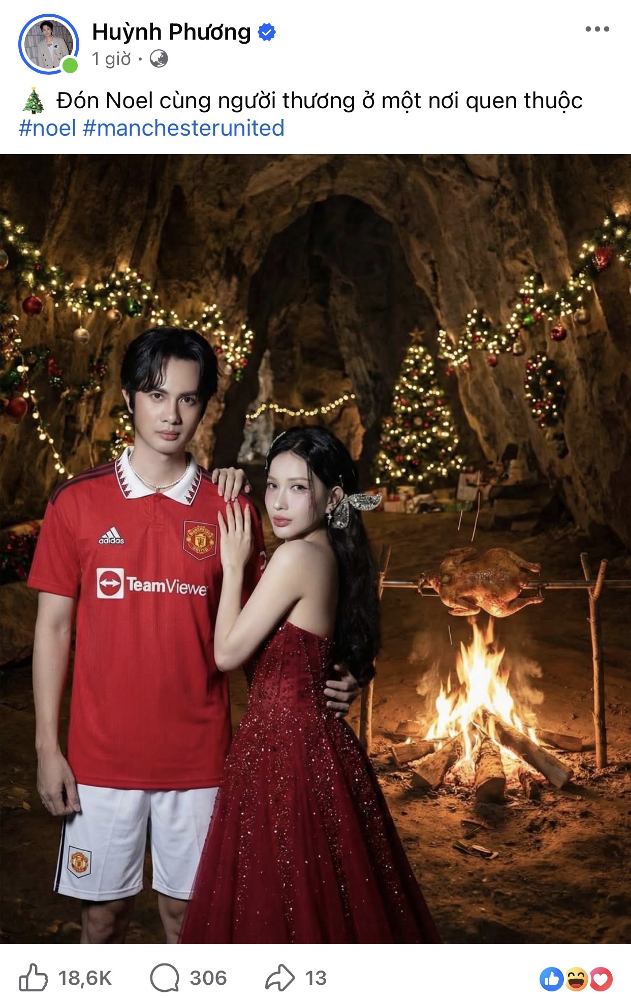 Cặp diễn vi&ecirc;n Vbiz mượn đ&ecirc;m Gi&aacute;ng sinh để c&ocirc;ng khai chuyện hẹn h&ograve;?- Ảnh 1.