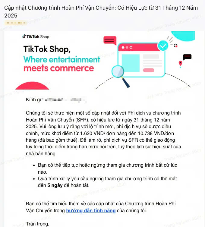 TikTok Shop bất ngờ tăng một loại ph&iacute; gần 7 lần- Ảnh 1.