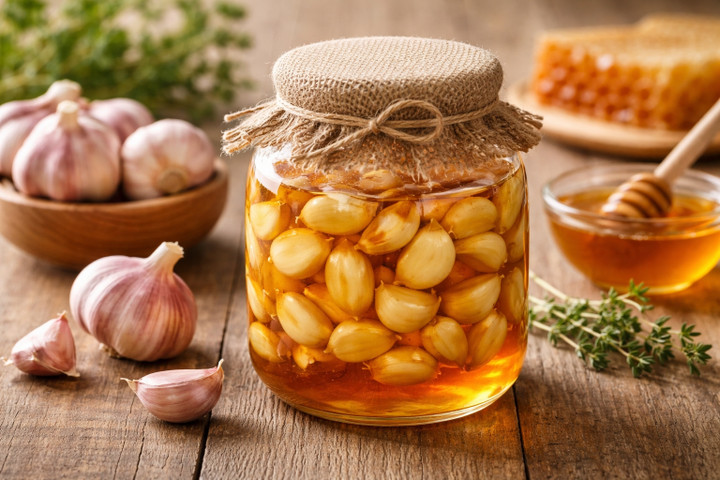 Điều g&igrave; xảy ra với cơ thể nếu ăn một th&igrave;a tỏi ng&acirc;m mật ong mỗi s&aacute;ng?- Ảnh 1.
