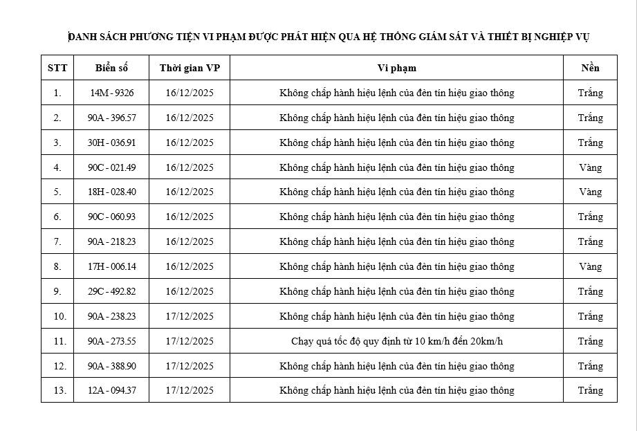 Gần 100 chủ xe vượt đ&egrave;n đỏ c&oacute; biển số sau nhanh ch&oacute;ng nộp phạt nguội theo Nghị định 168- Ảnh 3.