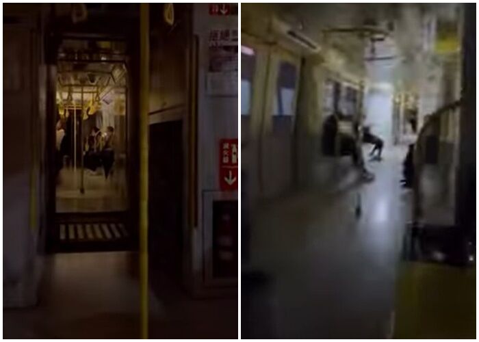 Đ&agrave;i Loan (Trung Quốc) chao đảo đ&ecirc;m khuya v&igrave; động đất 7.0: Đường phố nứt nẻ, clip tr&ecirc;n t&agrave;u điện khiến ai cũng lạnh sống lưng- Ảnh 3.