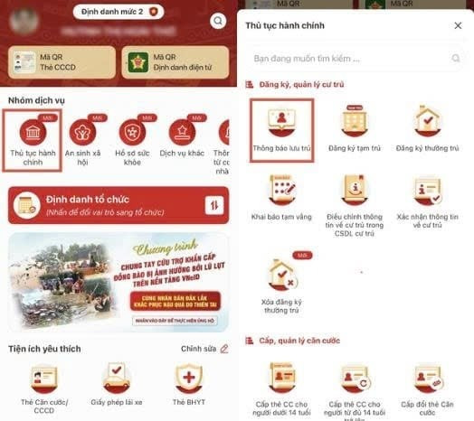 Hướng dẫn chi tiết c&aacute;ch th&ocirc;ng b&aacute;o lưu tr&uacute; ngay tr&ecirc;n ứng dụng VNeID để tr&aacute;nh bị phạt- Ảnh 1.