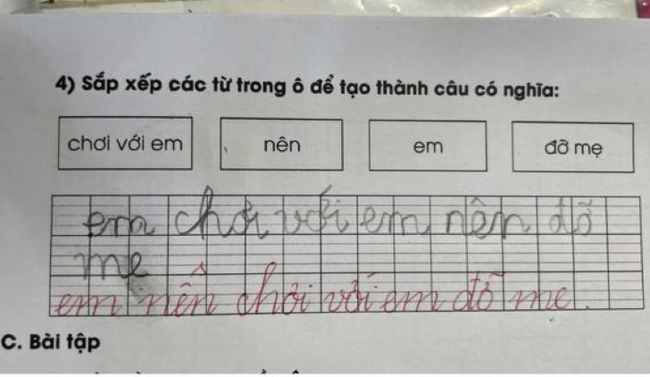 B&agrave;i tập Tiếng Việt lớp 1 khiến phụ huynh đọc xong m&agrave; ngỡ tr&igrave;nh của m&igrave;nh kh&ocirc;ng bằng học sinh tiểu học- Ảnh 1.