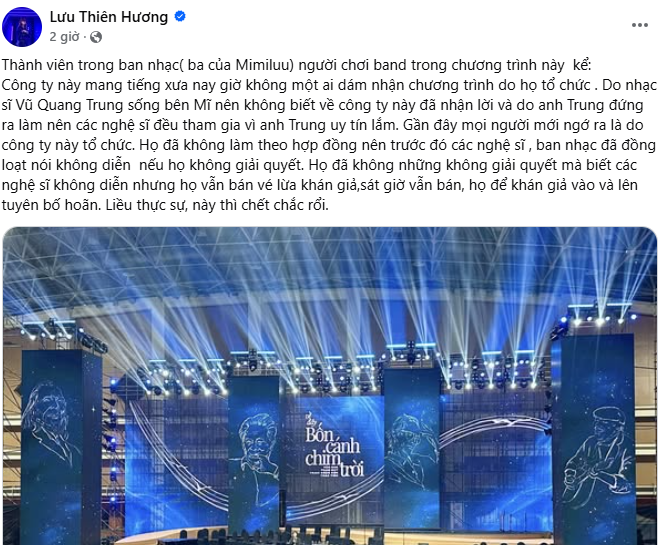 Diva Hồng Nhung, H&agrave; Trần v&agrave; loạt nghệ sĩ kh&ocirc;ng được trả c&aacute;t-x&ecirc;, sốc v&igrave; BTC show Về Đ&acirc;y Bốn C&aacute;nh Chim Trời- Ảnh 5.