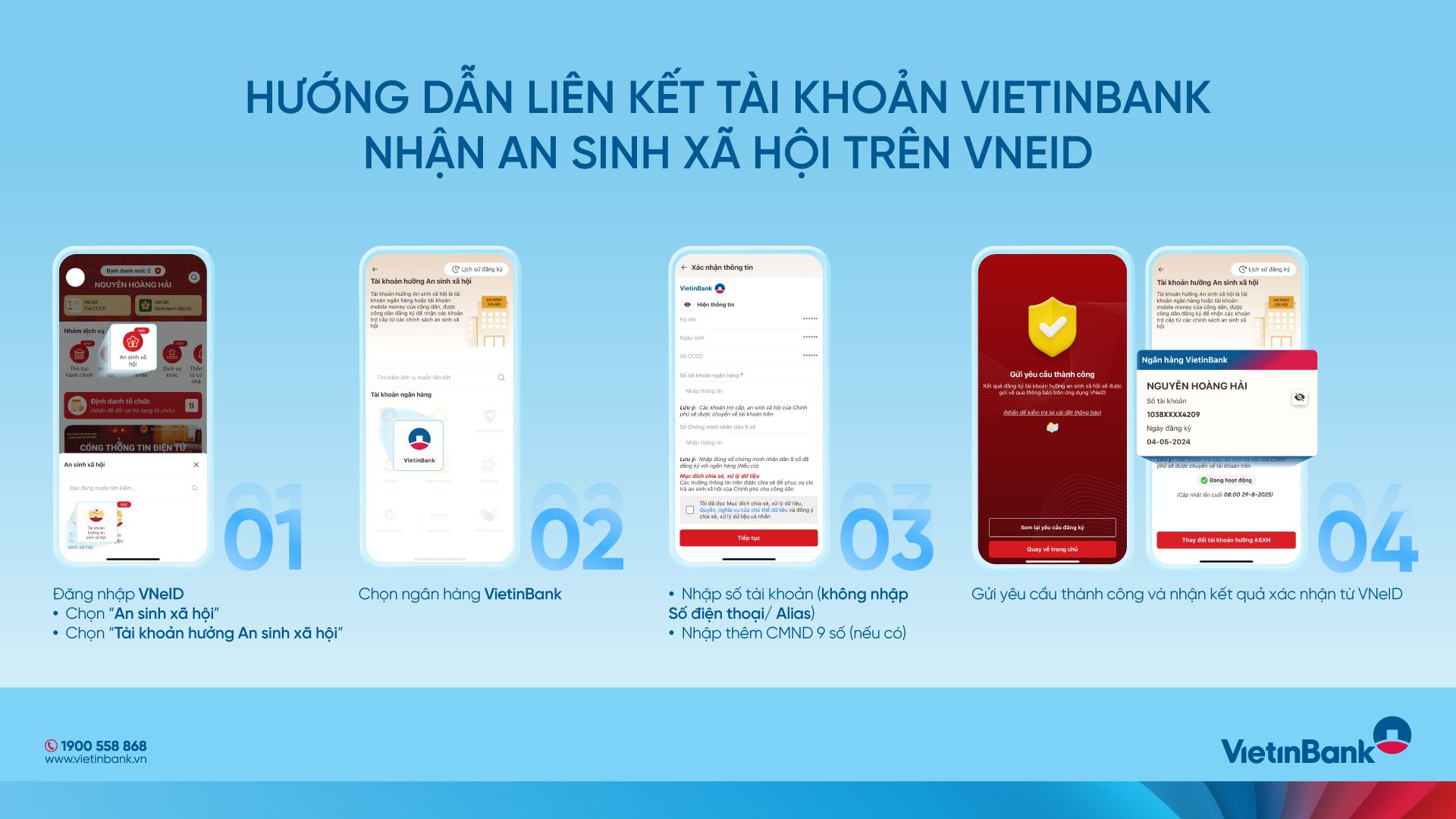 Vietcombank, VietinBank, Agribank v&agrave; BIDV... hướng dẫn c&aacute;ch nhận 400 ngh&igrave;n đồng tiền an sinh x&atilde; hội, người d&acirc;n ai cũng n&ecirc;n biết- Ảnh 3.