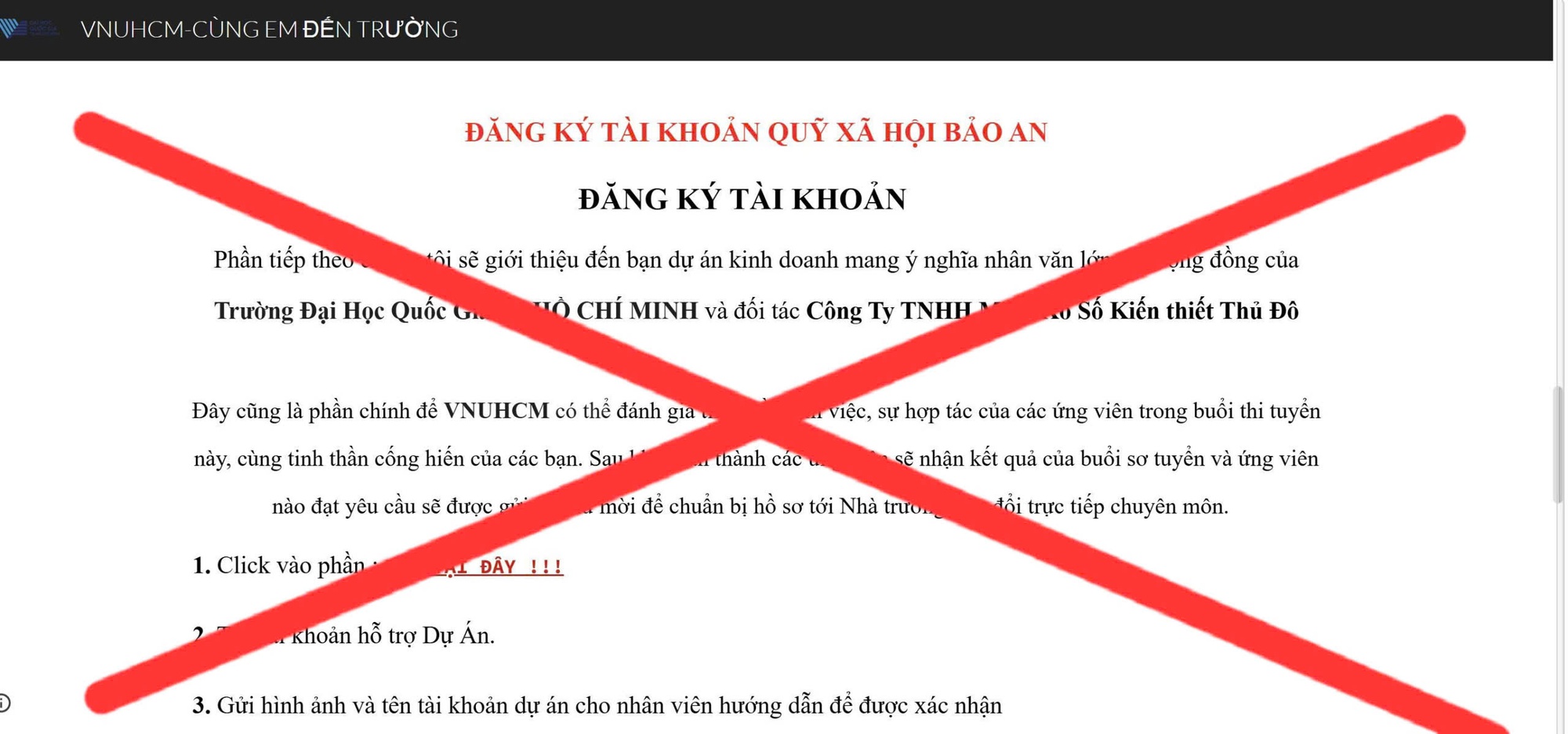 ĐHQG TPHCM th&ocirc;ng b&aacute;o khẩn cảnh b&aacute;o t&igrave;nh trạng mạo danh- Ảnh 3.