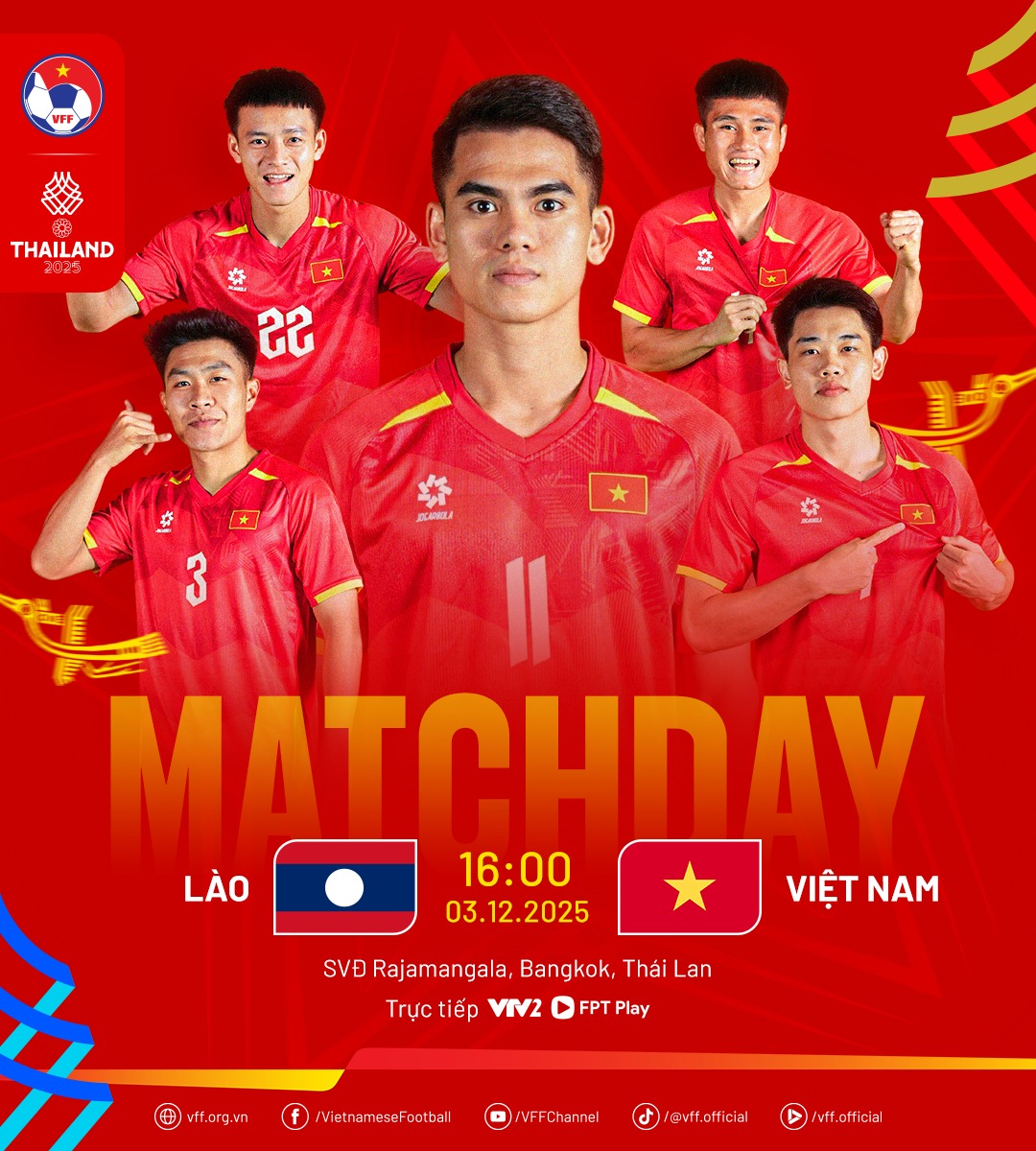 Diễn biến U22 Việt Nam vs Lào SEA Games 33: Thủ môn 1m93 bắt chính, sẵn sàng cho giấc mơ Vàng- Ảnh 6. Diễn biến U22 Việt Nam vs Lào SEA Games 33: Thủ môn 1m93 bắt chính, sẵn sàng cho giấc mơ Vàng- Ảnh 6.