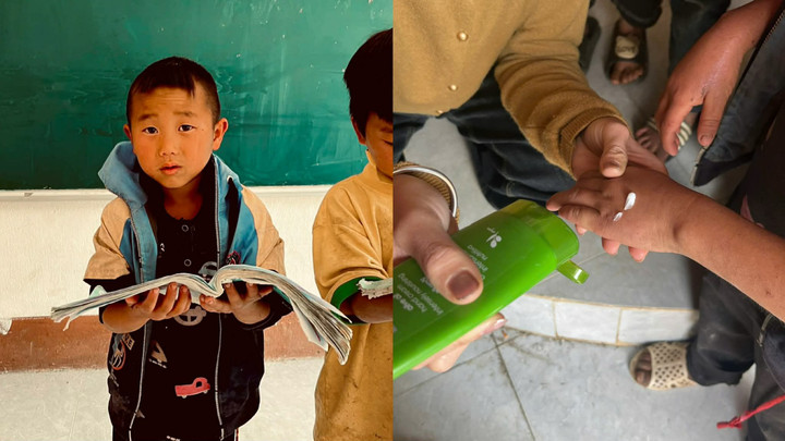 Hình ảnh bàn tay nứt nẻ của cậu bé 8 tuổi vùng cao khiến triệu người nghẹn lại- Ảnh 2.