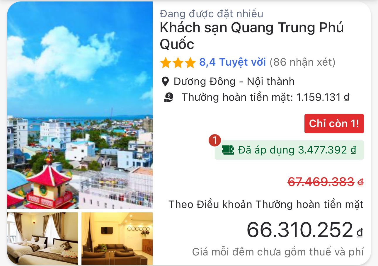 Gần 90% kh&aacute;ch sạn ở Ph&uacute; Quốc "ch&aacute;y" ph&ograve;ng dịp Tết Dương lịch, chỉ c&ograve;n ph&ograve;ng 66 triệu đồng trở l&ecirc;n- Ảnh 2.