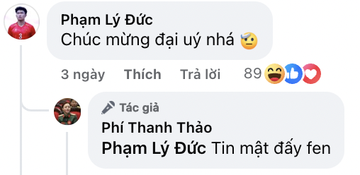 Hotgirl bắn s&uacute;ng Ph&iacute; Thanh Thảo 21 tuổi được thăng h&agrave;m Đại u&yacute;, L&yacute; Đức (U23 Việt Nam) tương t&aacute;c cực ngọt giữa tin hẹn h&ograve;- Ảnh 2.