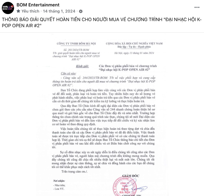 H&agrave; Nội từng c&oacute; vụ huỷ show ph&uacute;t ch&oacute;t g&acirc;y sốc: D&agrave;n sao H&agrave;n &ldquo;đứng h&igrave;nh&rdquo;, BTC im hơi lặng tiếng, kh&aacute;n giả mất tiền trong v&ocirc; vọng- Ảnh 8.