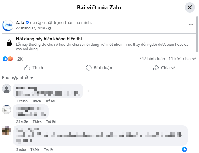 Chuyện lạ đang xảy ra ở trang fanpage gần 1 triệu người theo d&otilde;i của Zalo?- Ảnh 1.