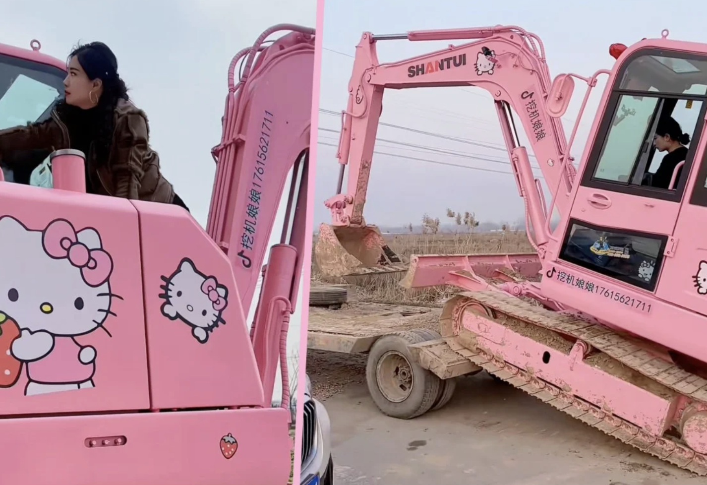 Nữ c&ocirc;ng nh&acirc;n sơn m&aacute;y x&uacute;c Hello Kitty m&agrave;u hồng: Khi c&ocirc;ng trường cũng cần&hellip; sự l&atilde;ng mạn- Ảnh 3.