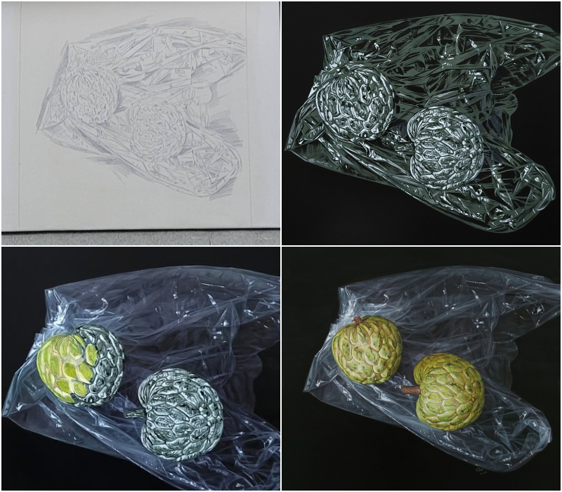 Bức tranh 2 quả thanh long trông thật đến mức "có thể bổ ra ăn được luôn" gây bão mạng: Hé lộ về tác giả- Ảnh 6.