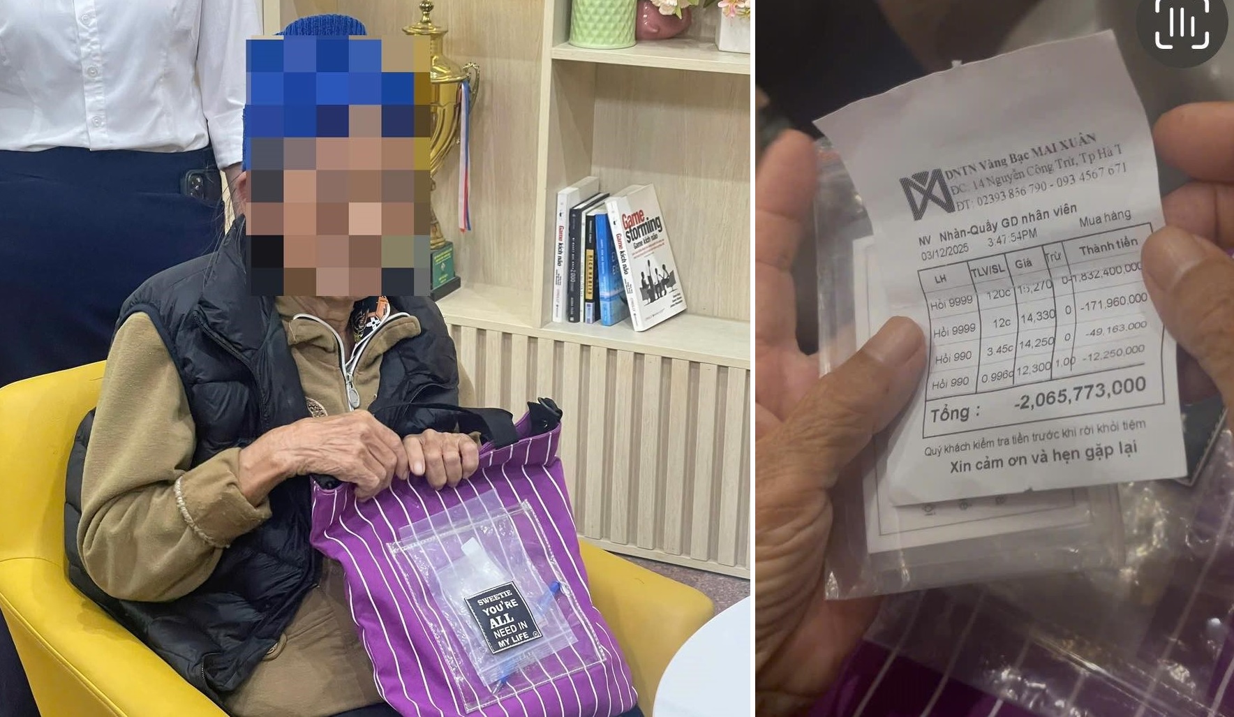 Nhận cuộc gọi báo con trai nguy kịch, cụ bà 80 tuổi ở Hà Tĩnh gom toàn bộ số vàng tích cóp, mang đi bán lấy hơn 2 tỷ đồng để chuyển cho kẻ lừa đảo- Ảnh 1.