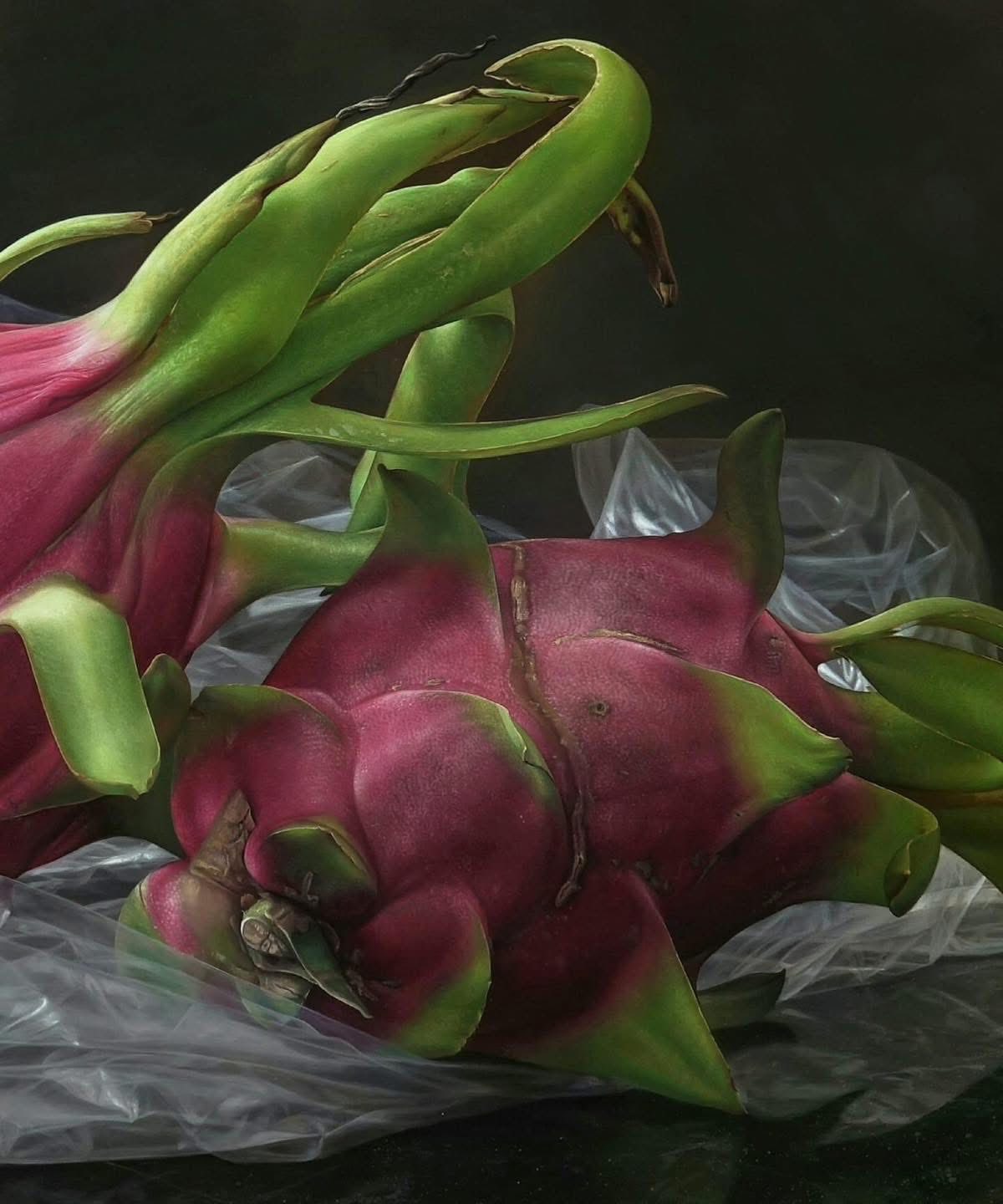 Bức tranh 2 quả thanh long trông thật đến mức "có thể bổ ra ăn được luôn" gây bão mạng: Hé lộ về tác giả- Ảnh 2.