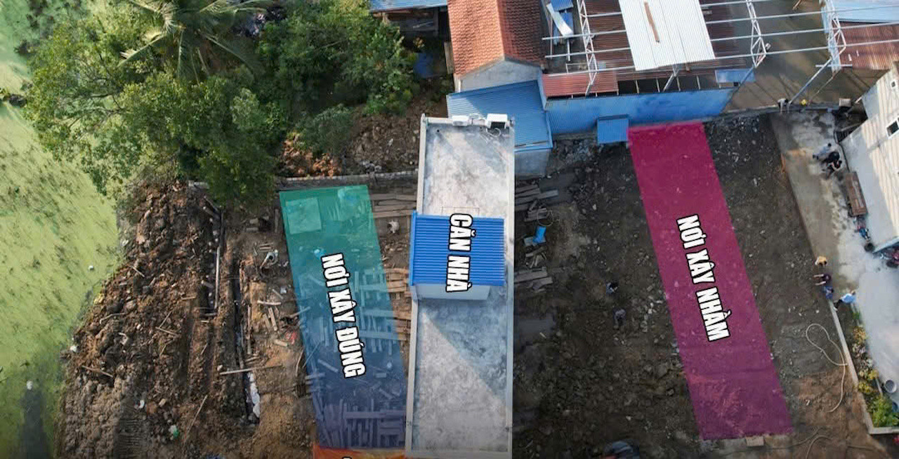 Diễn biến bất ngờ vụ xây nhầm nhà: Bất ngờ phát hiện ngôi mộ khi "thần đèn" di chuyển căn nhà, phải dừng lại làm lễ- Ảnh 1.