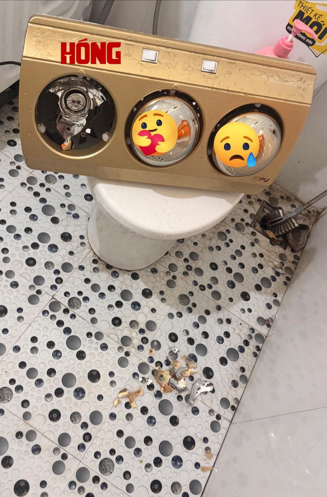 Đèn sưởi nhà tắm bất ngờ phát nổ: Cận cảnh hiện trường khiến nhiều người hoang mang- Ảnh 1. Đèn sưởi nhà tắm bất ngờ phát nổ: Cận cảnh hiện trường khiến nhiều người hoang mang- Ảnh 1.