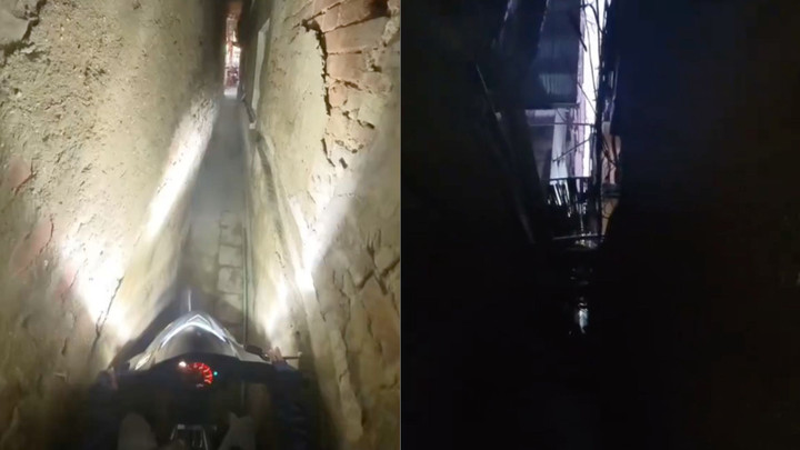 "Nghẹt thở" xem clip xe ôm công nghệ đi trong ngõ hẹp chỉ vừa 1 xe máy ở Hà Nội- Ảnh 1.