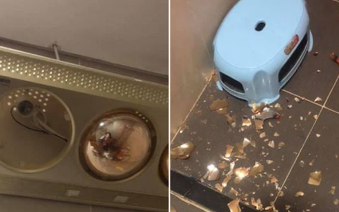 Đèn sưởi nhà tắm bất ngờ phát nổ: Cận cảnh hiện trường khiến nhiều người hoang mang- Ảnh 2.