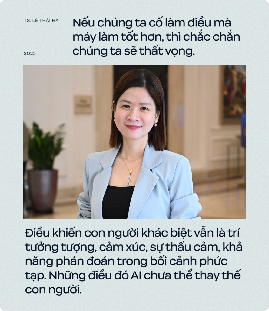 Giám đốc điều hành Quỹ VinFuture - TS. Lê Thái Hà: Nếu chúng ta cố làm điều mà AI làm tốt hơn, thì chắc chắn sẽ thất vọng- Ảnh 4.
